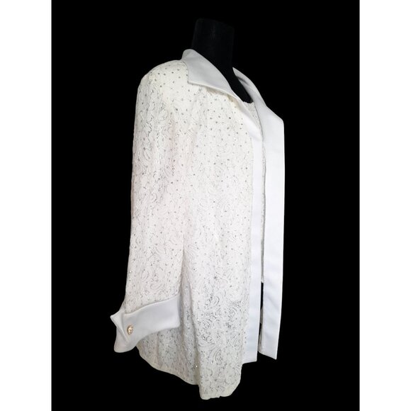 Vintage R & M Richards Size 18 Jeweled Evening Cocktail Holiday Tank Top & Jacke - Picture 3 of 8